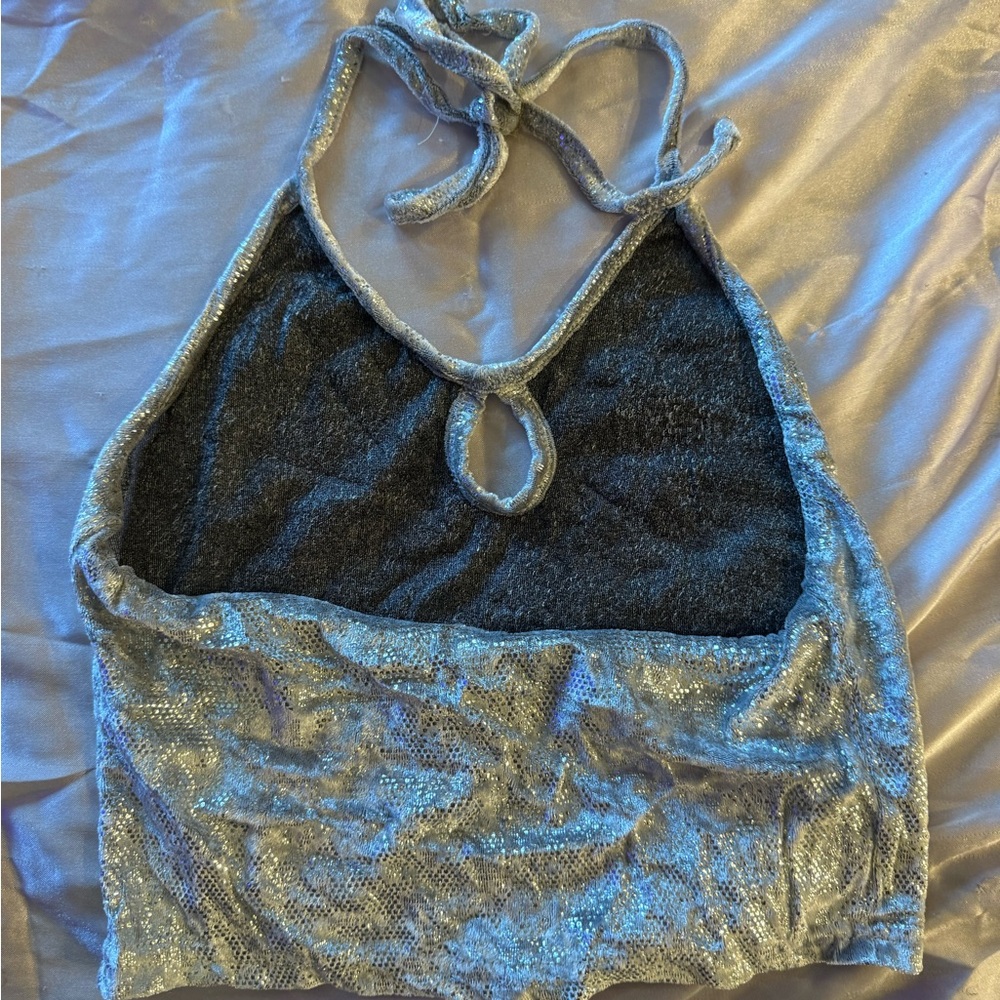 Metallic Halter Top - Picture 2 of 3